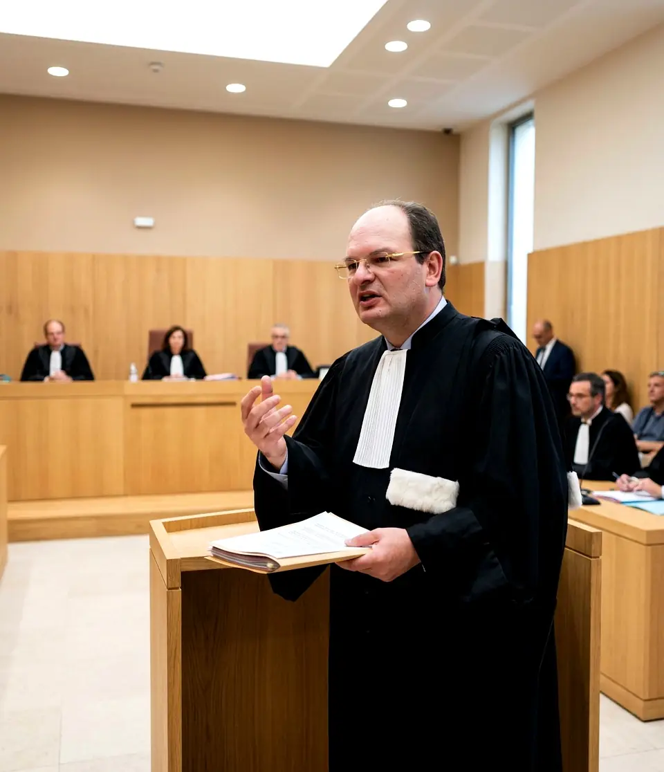 Maître Yann Gré plaidant en saisie immobilière devant le tribunal
